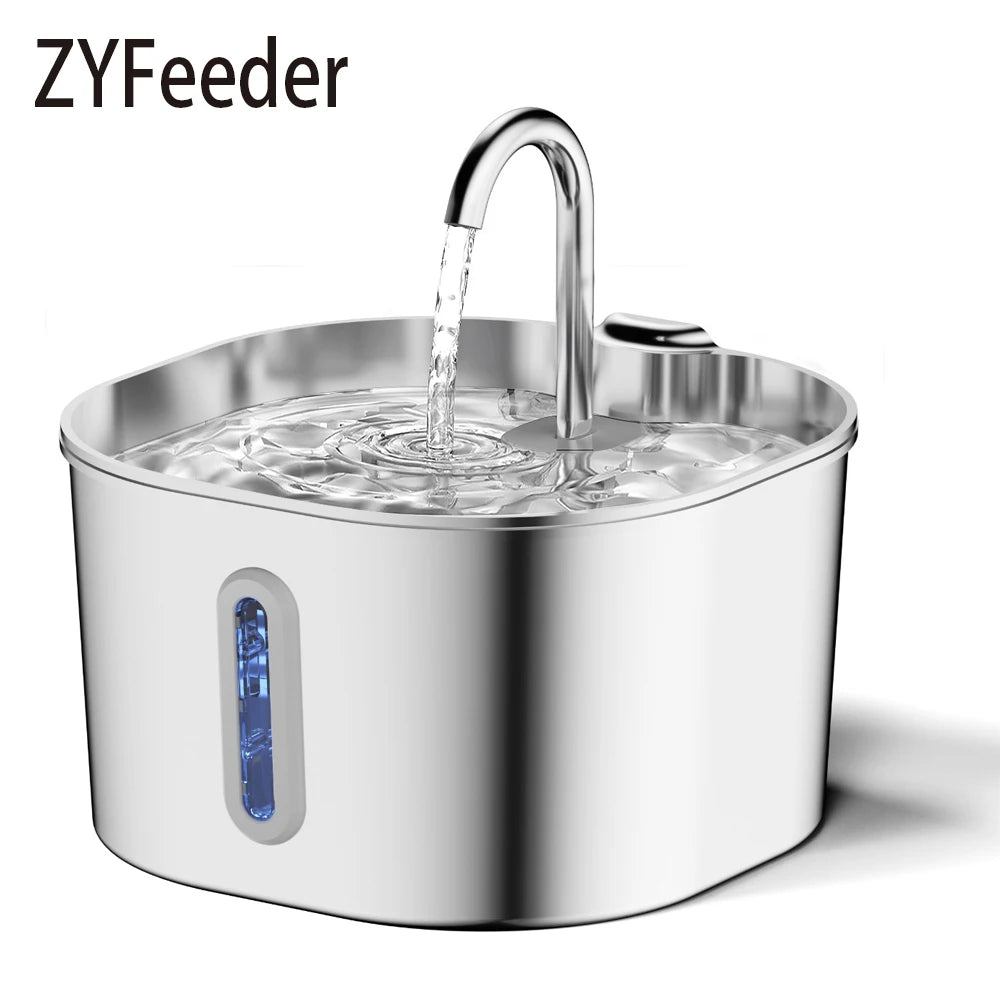 Everlo Cat Water Fountain — 2.2L Stainless Steel