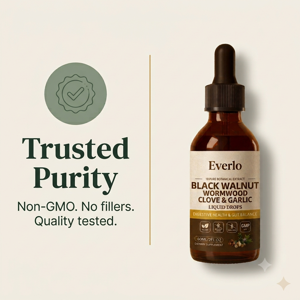 Everlo Digestive Support Drops – Black Walnut, Wormwood, Clove & Garlic