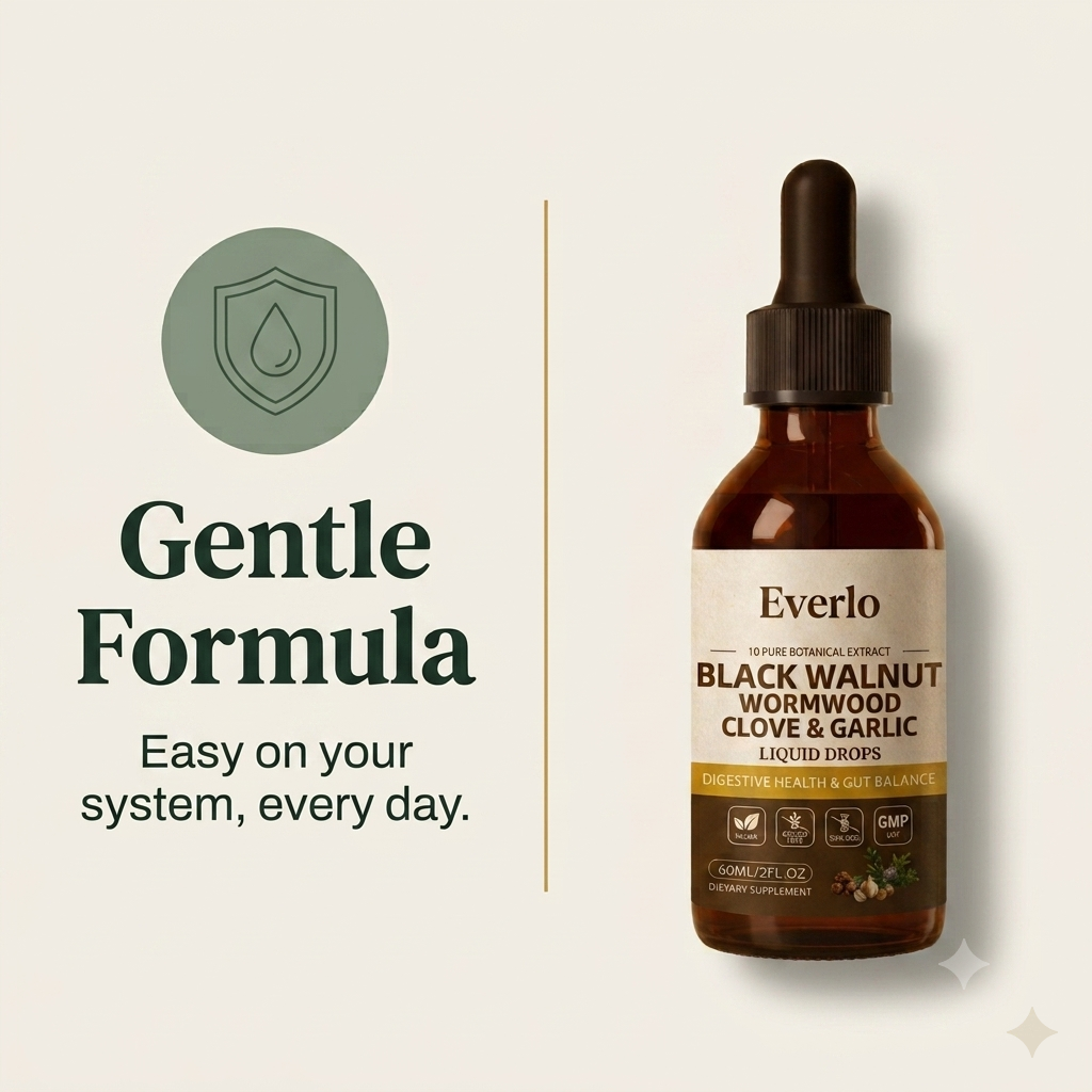 Everlo Digestive Support Drops – Black Walnut, Wormwood, Clove & Garlic