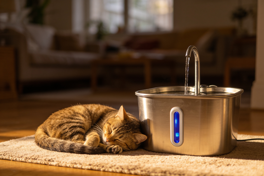 Everlo Cat Water Fountain — 2.2L Stainless Steel